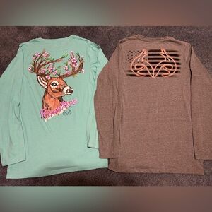 2-Lot of Realtree adult small long sleeve T-shirts.